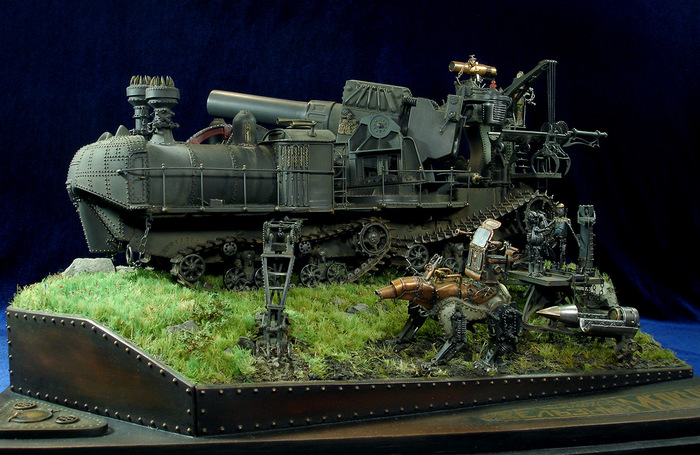 Self-propelled - , Longpost, The photo, Stand modeling, Self-propelled vehicle, Steampunk, Diorama