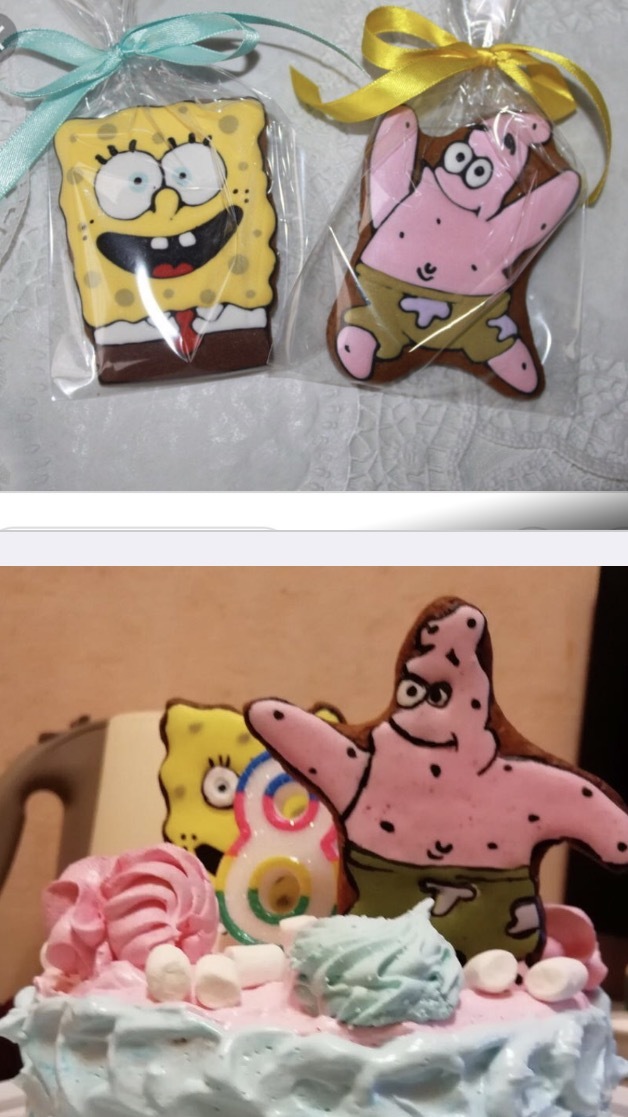 From the series of expectation and reality ... - Cake, Expectation and reality, Confectioner, SpongeBob, Patrick, Longpost, Patrick Star