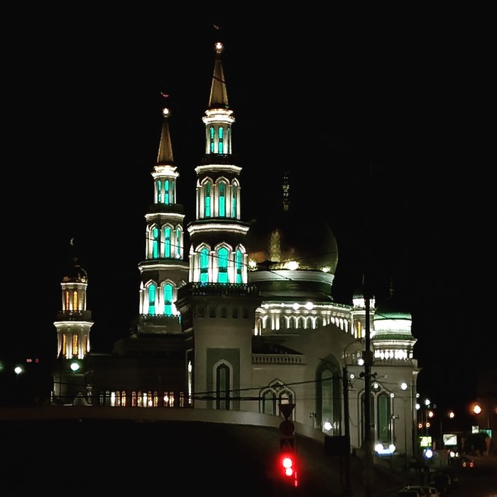 Cathedral Mosque. - My, The photo, Mobile photography, Mosque, Night shooting