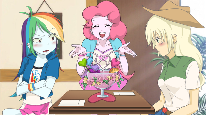   :3 My Little Pony, Rainbow Dash, Applejack, Pinkie Pie, Equestria Girls, 