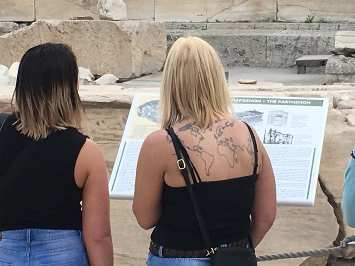 real traveler - My, Travels, World map, Tattoo, Greece, Russian tourists, beauty