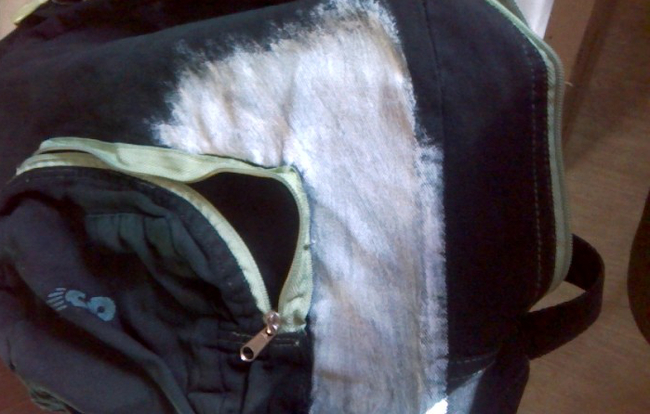 Fabulous backpack for a fabulous handyman - My, Creation, Longpost, Painting on fabric