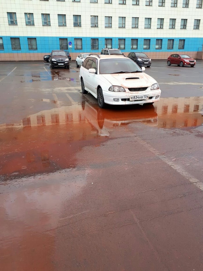 Bloody rain in Norilsk - Norilsk, The photo, Rain, Video, Longpost, 