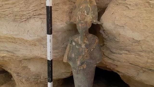 Statue of a god found in Egypt's oldest pyramid - Egypt, Pyramid, The statue, God, Archeology, Osiris, Sculpture