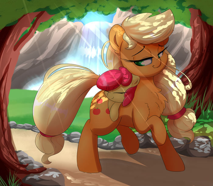 Bigsiscare My Little Pony, Ponyart, Applejack, Applebloom, Madacon