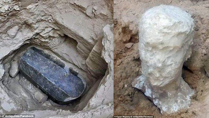 Ancient sarcophagus found at construction site in Egypt - Sarcophagus, Find, Egypt, Archeology