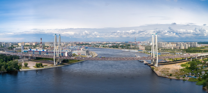 Большой Обуховский мост - Моё, Мост, Большой Обуховский мост, Квадрокоптер, Видео, Санкт-Петербург