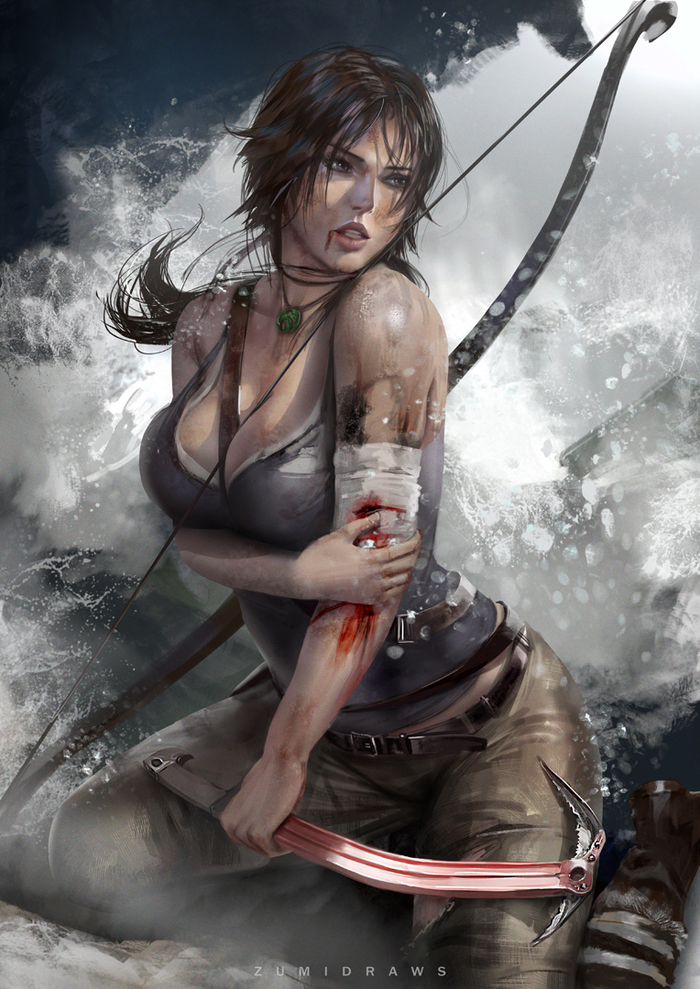 Lara Croft - Арт, Игры, Tomb Raider, Лара Крофт, Девушки, Zumidraws