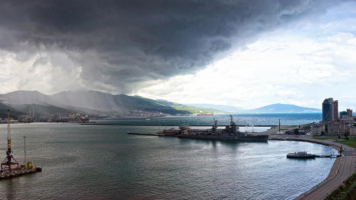 Such a different Novorossiysk - Novorossiysk, Sea, Weather, The clouds, Town, 