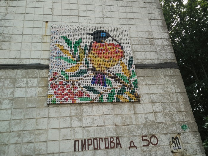 Тамбовский стритарт из крышечек