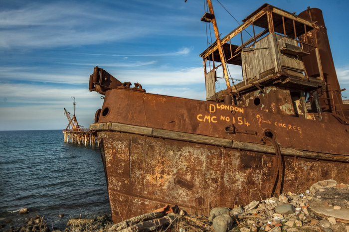 An abandoned ship in the tangerine port! - My, Abandoned, Cyprus, , Longpost, The photo