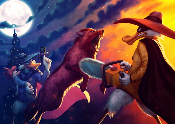 Fight to the end! - Johis, Furry, Art, Black Cloak, Gooseon, Antiplasch