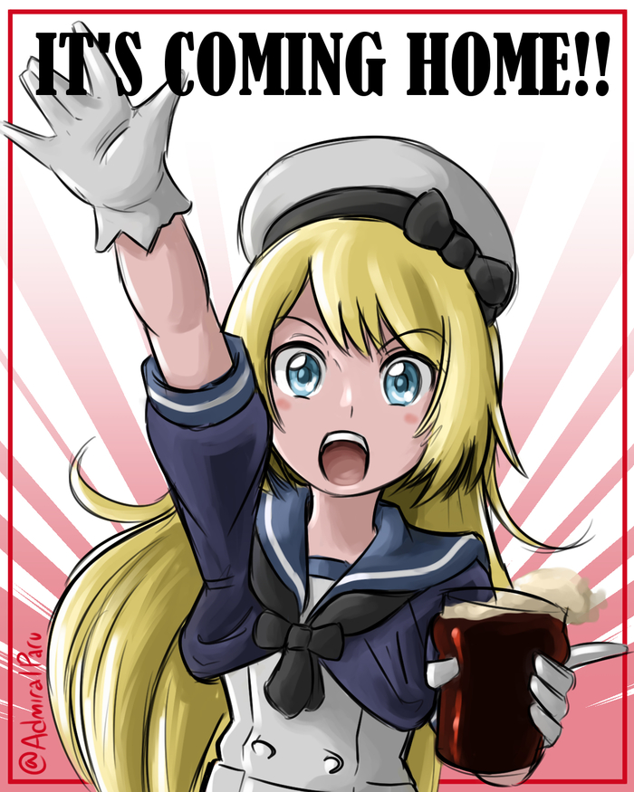 It's Coming Home!! - Kantai collection, Jervis, , Anime, Football, 2018 FIFA World Cup, England