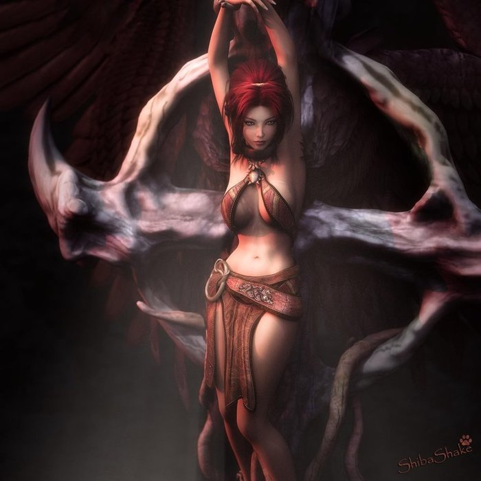 Shackled, Fantasy Angel Woman Art, Daz Studio DeviantArt, , , Shibashake