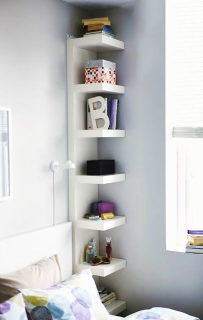 Space in the corner is so precious - Pinterest, Interior, Shelf, Table, Closet, Longpost