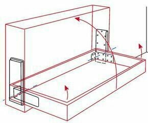 Folding bed in a small apartment - Pinterest, Interior, Furniture, , Longpost