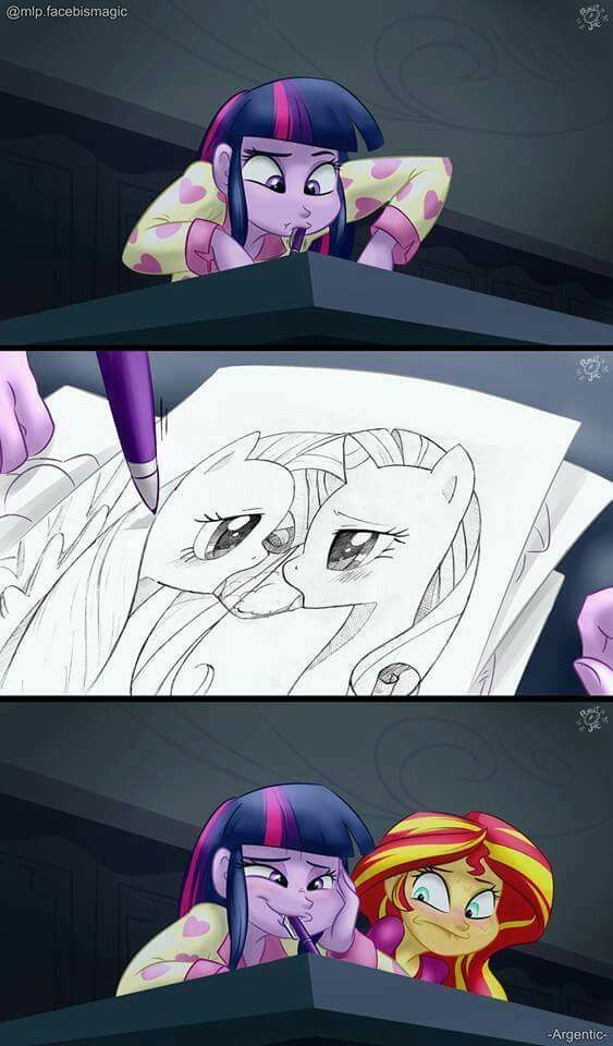 Night sketches - My little pony, Equestria girls, Twilight sparkle, Sunset shimmer, Fluttershy, Rarity, MLP Edge, Shipping