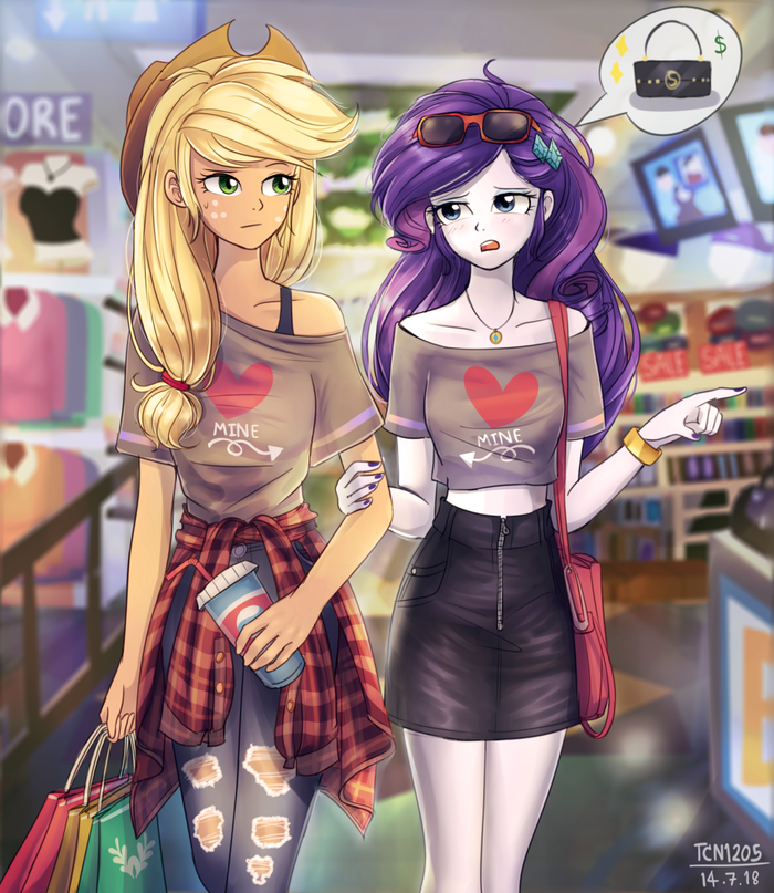 Having a date My Little Pony, Equestria Girls, Applejack, Rarity, Looknamtcn