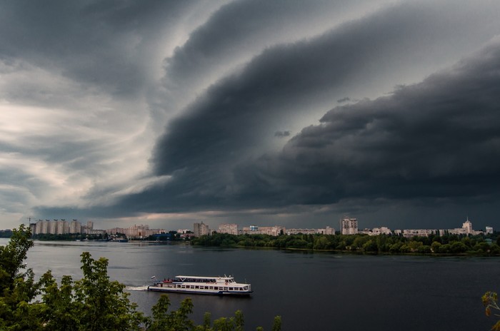 Before the rain - My, The photo, Town, The clouds, Voronezh, Weather, Landscape, Summer