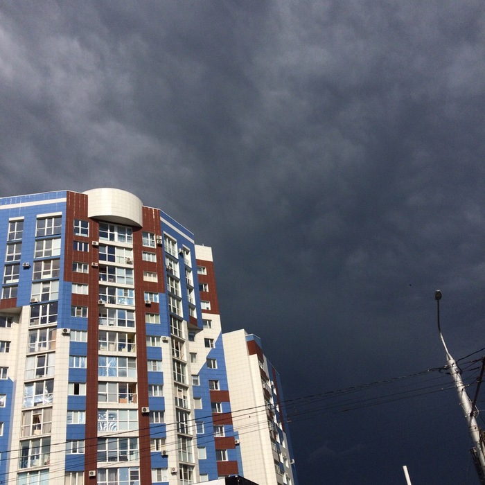 Sudden change of weather in Stavropol - Stavropol, Shower, Hail, Longpost