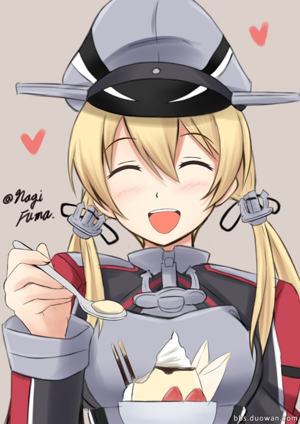 Prinz Eugen (Artist: Fuuma Nagi) - Kantai collection, Anime, Anime art, Prinz Eugen, Swimsuit, Pudding, Longpost