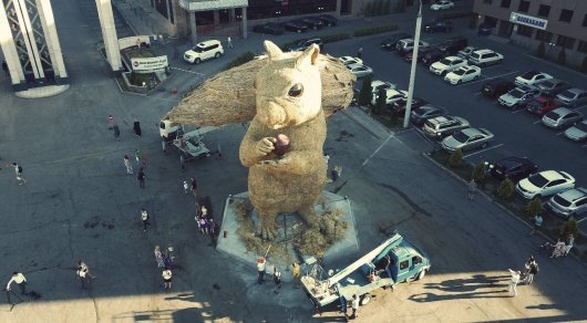 About protein in Almaty. - My, Squirrel, New building