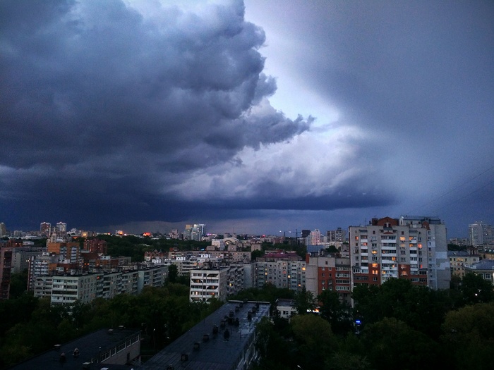 When I decided to look out the window - My, Weather, Clouds, Evening, Town