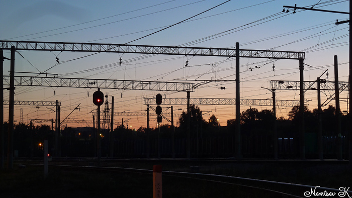 Railway tracks near Zelyony Dol station. - My, Russian Railways, Tatarstan, Zelenodolsk, Railway, dust