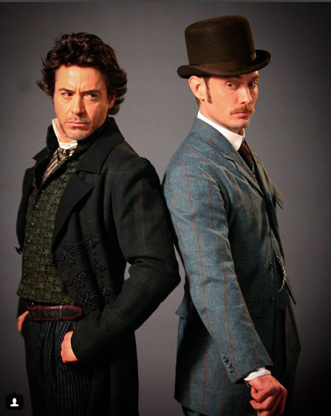 From the Instagram of Robert Downey Jr. - Robert Downey the Younger, Sherlock, Sherlock Holmes, The photo, Sperto from Instagram, Instagram, Jude Law, Robert Downey Jr.