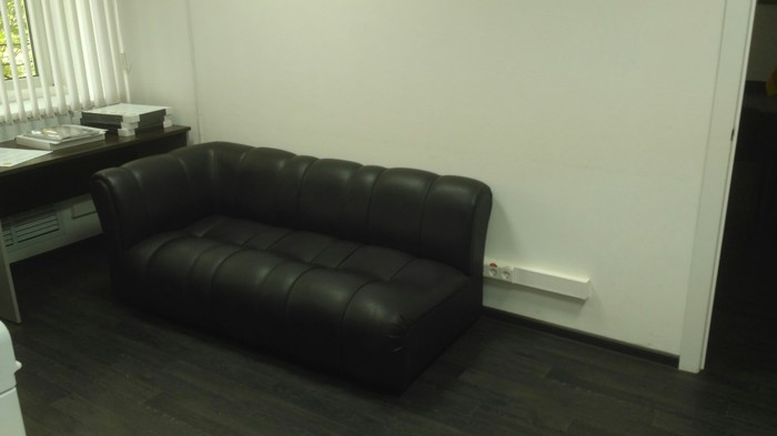 A sofa was placed next to the office - Sofa, Office, Work