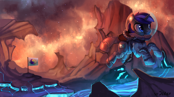 Space adventure My Little Pony, Ponyart, Original Character, Jedayskayvoker, 