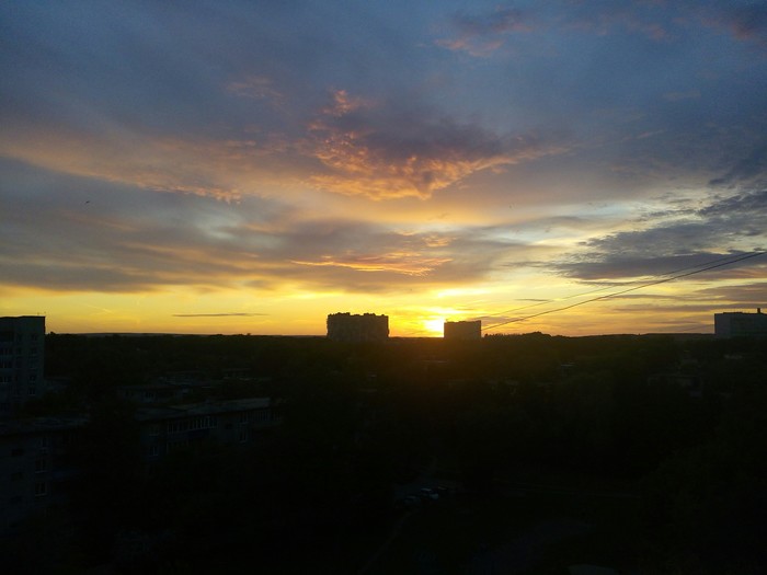 When you don't need more - The clouds, Clouds, Sunset, Sky, View from the window, Ulyanovsk, Longpost, My, The photo