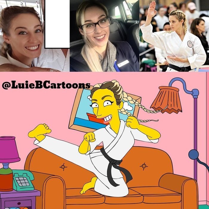 Дизайнер превращает обычных людей в героев мультсериала "Симпсоны" девушки, симпсоны, рисунок, длиннопост