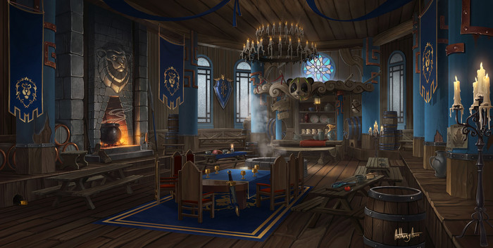 The Alliance Tavern - Pandaren's Pub by Anthony Avon. WOW, World of Warcraft, Warcraft, Blizzard, Game Art, , 