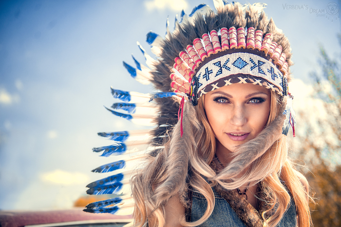     , , , ,   , Native indian, Warbonnet, Indiangirl, 