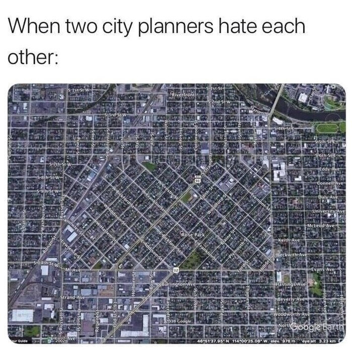 When two city planners hate each other - Road, Town