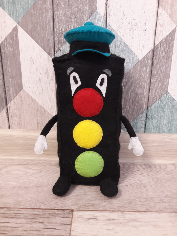 Mood booster - My, Author's toy, Soft toy, Traffic lights, Crafts, Needlework, Longpost