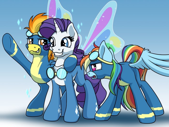 Replenishment in Wonderbolts - My little pony, PonyArt, Rarity, Spitfire, Rainbow dash, Wonderbolts, Ohemo