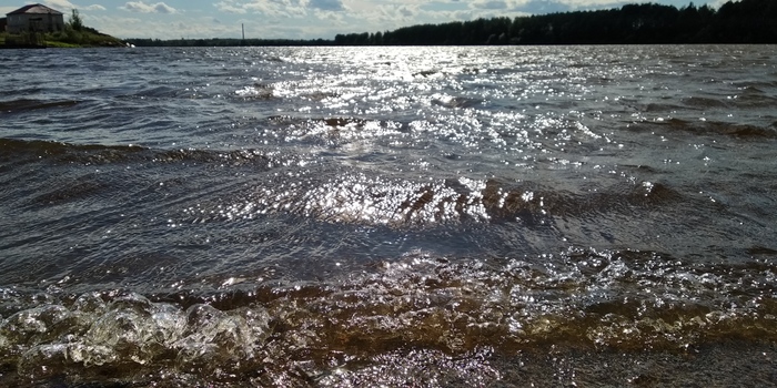 Слияние реки Волхов и Черной Речки. - Моё, Река, Вода, Солнце, Слияние рек, Фотография