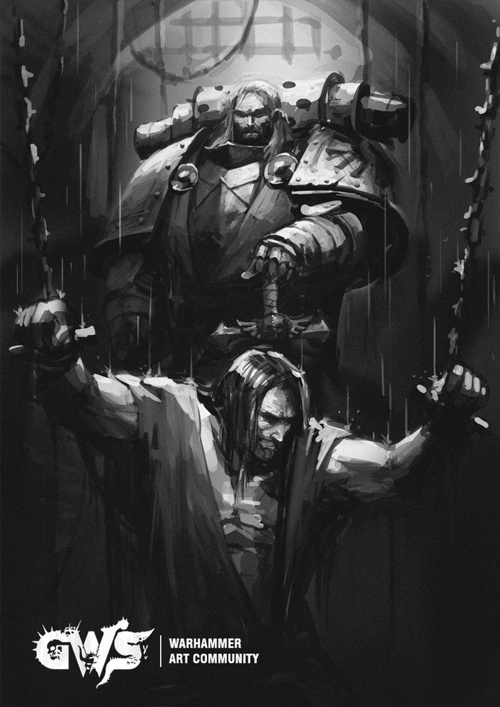 The Lion and the Night Haunter - Warhammer 40k, Wh Art, Primarchs, Mikhail Savier