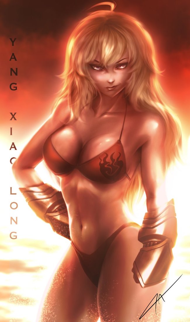 Yang Xiao Long - NSFW, DeviantArt, Арт, Рисунок, Фэнтези, RWBY, Yang Xiao Long, Thyblake