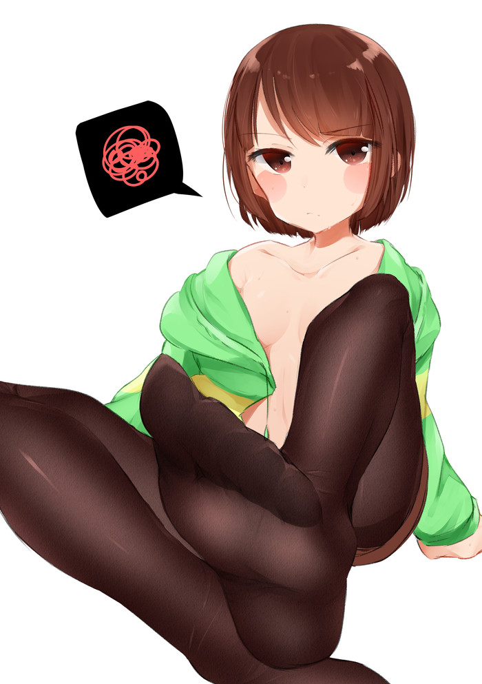 Summer tights Chara-chan - NSFW, Undertale, Chara, Tights