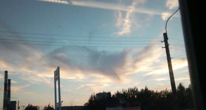 cloud whale - My, Saint Petersburg, Clouds