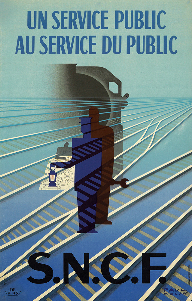 SNCF: Public Service at the Service of the Public. France, 1947 - France, Poster, Transport, Railway transport, Advertising, Public