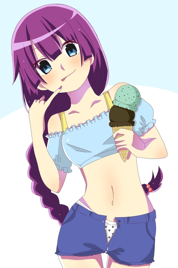  ? , Anime Art, Monogatari series, Hitagi Senjougahara