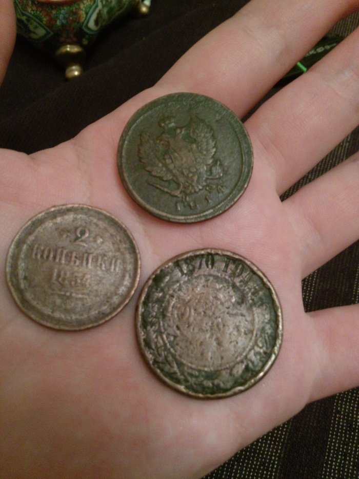 Here are some coins. - My, , Rare coins, Rarity, Old man, Find
