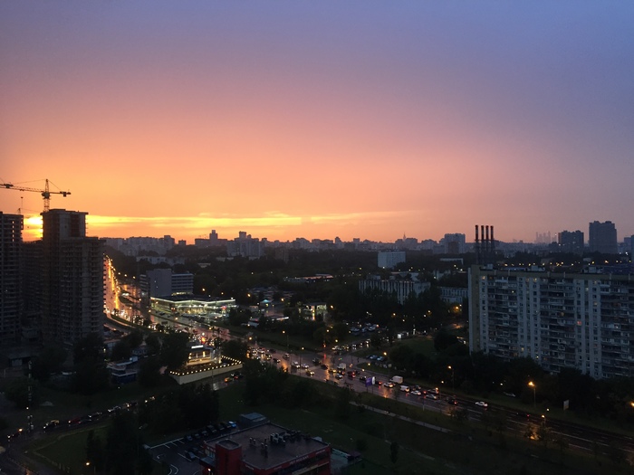 Moscow after the storm - My, Moscow, Sunset, Now