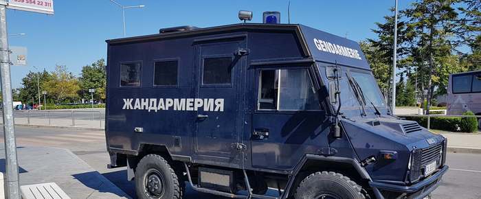 Sad bored armored car of the gendarmerie .. - My, Burgas, The airport, Bulgaria, Police, Gendarmerie
