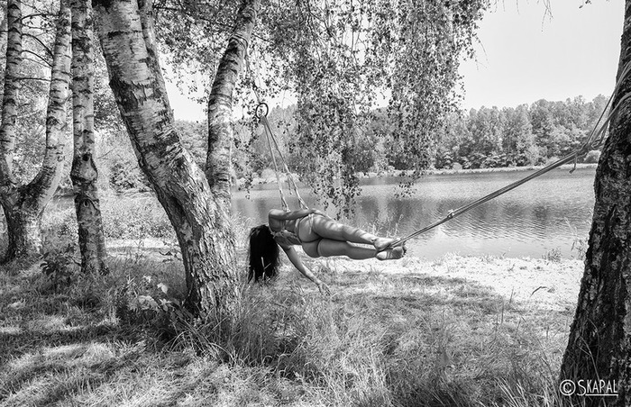 Outdoors - NSFW, BDSM, rope, Rope bondage, Booty, Girls, River