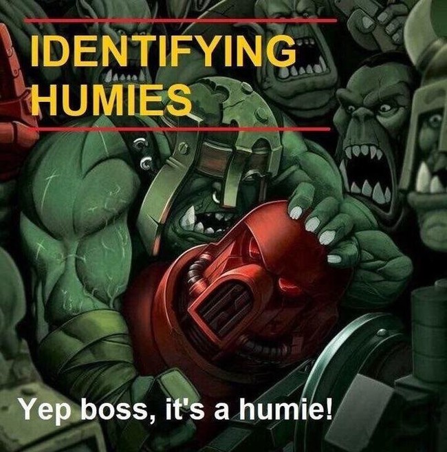 Identifying humies - Warhammer 40k, Wh Humor, Космодесант, Орки